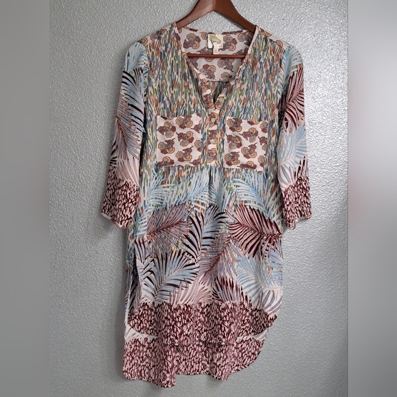 Fig & Flower Anthropologie Patterned Blouse/Tunic    Size M - Picture 7 of 12